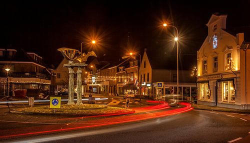 Avondfoto van Simpelveld in kerstsfeer