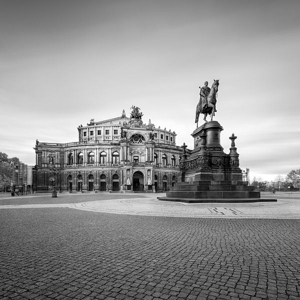 Semperoper (z/w) van Florian Schmidt