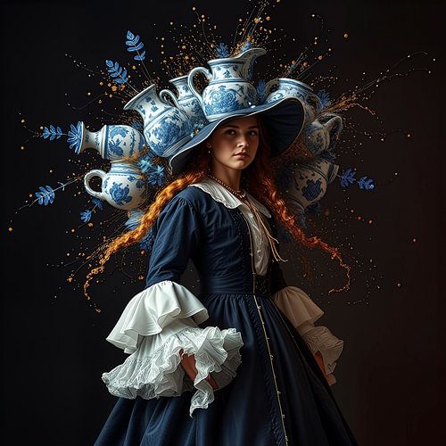 Het melkmeisje fine art oude hollandse meester nieuwe meester.