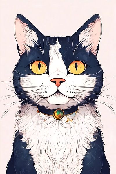Cat illustration abstrak by Nz Art