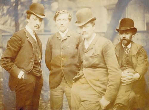 Willem Witsen, Willem Kloos, Hein Boeken and Maurits van der Valk, Joseph Jessurun de Mesquita