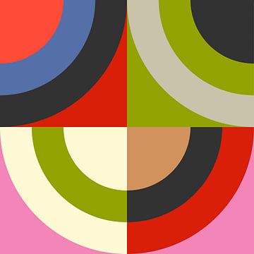 Bauhaus - circles in colorful 2 by Ana Rut Bre