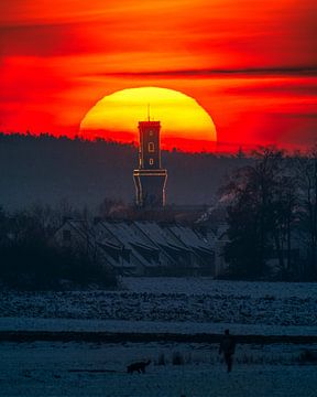 Sonnenuntergang Fürth Rathaus