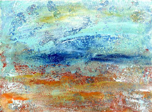 Landschap onder een blauwe hemel