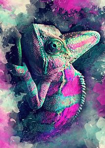 Chameleon animal art #Chameleon