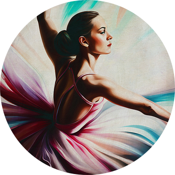 Ballerina in een roze tutu van Jan Keteleer