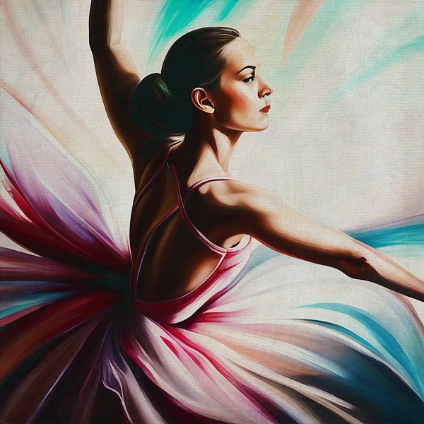 Ballerina in a pink tutu by Jan Keteleer