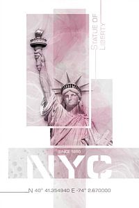 NYC Freiheitsstatue | Marmor pink
