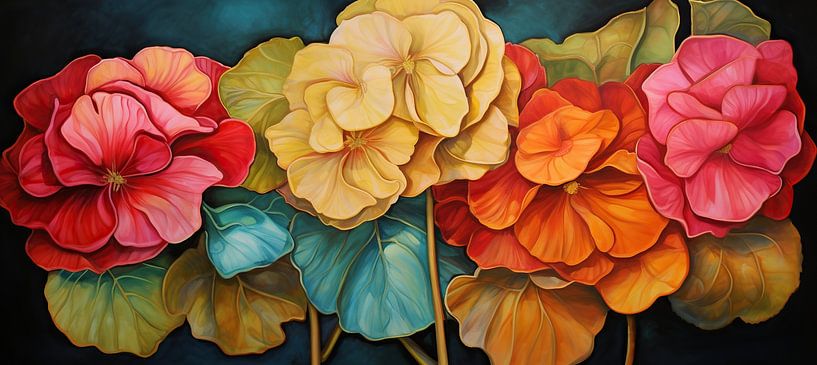 Floral beauty | Oil Flowers by Abstract Painting