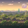 Forêt fantastique du monde du jeu Terraria (PIXELART) sur Marco Willemsen