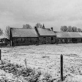 Schwarz und Weiß Schnee Landschaft von Stefaan Tanghe