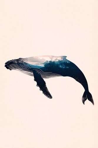 Walvis in de oceaan
