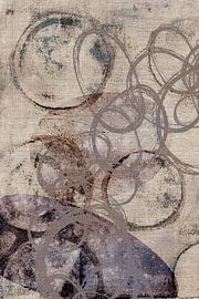 Retro Monotype mit Kreisen & Leinenstruktur von Dina Dankers