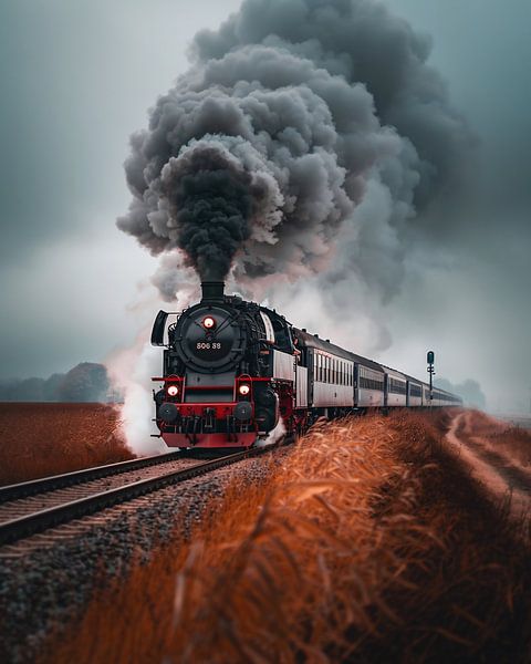 Dampflok im Herbst von fernlichtsicht