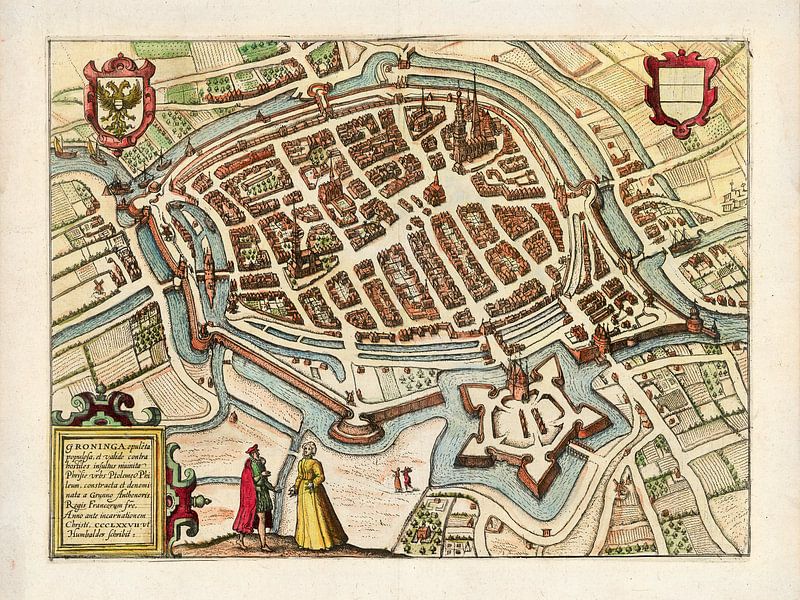 Map Groningen - 1577 by Bibliotheek Beeld