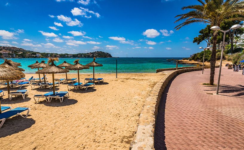 Zandstrand in Santa Ponsa, Mallorca, Spanje Middellandse Zee van Alex Winter