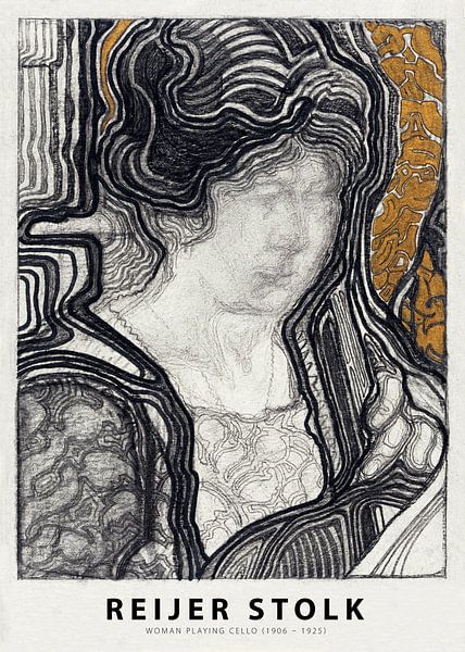 Reijer Stolk - Femme jouant du violoncelle par Old Masters