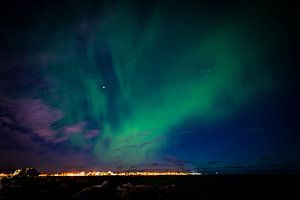 Poollicht, noorderlicht IJsland, Aurora Iceland van Corrine Ponsen