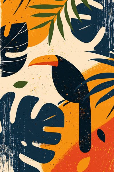 Modern Toucan in Tropical Paradise by Imperial Art House