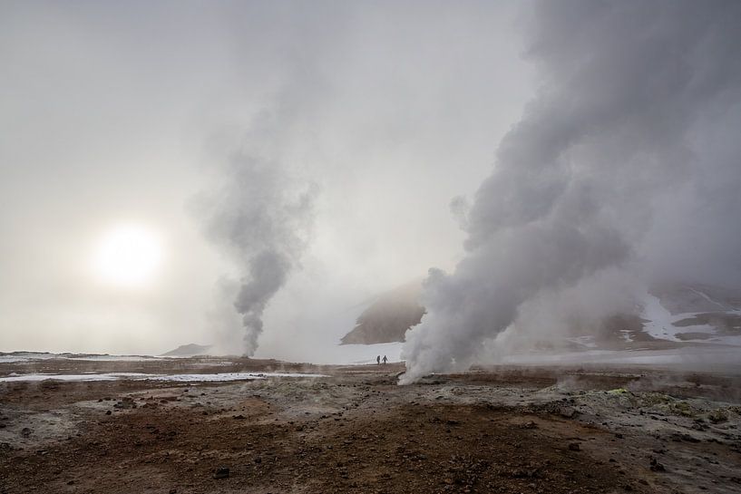 Activité géothermique à Námafjall / Hverir en Islande par Albert Mendelewski
