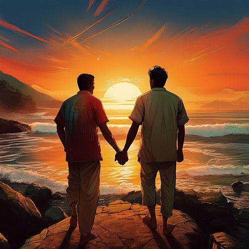 In love by the sea