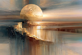 Golden Sunset van Jacky