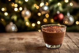 Chocoladebeurs tegen een feestelijke achtergrond van Poster Art Shop