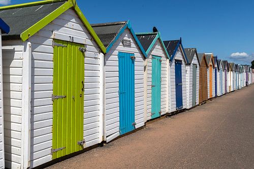 Strandhuisjes bij Goodrington Beach van Jolanda van Eek en Ron de Jong