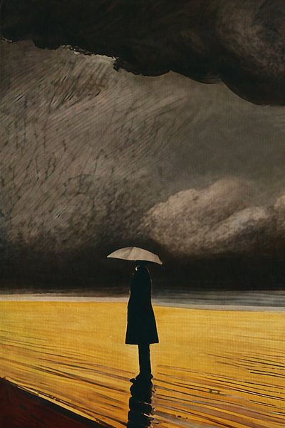 Rain leads to golden water by Jan Keteleer