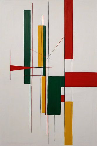 Dynamische Abstractie met Primaire Kleuren