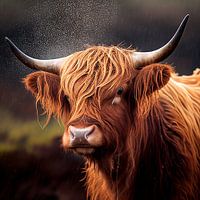 Schotse hooglander portret