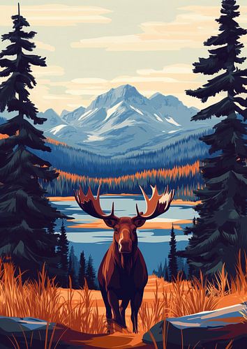 Majestueuze Eland in Bergachtige Wildernis