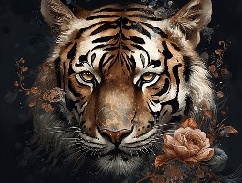 Whispering Flora - The Tiger embraced by Nature