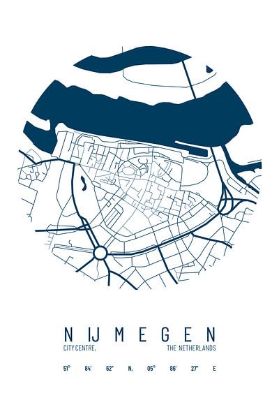City map of Nijmegen by Walljar