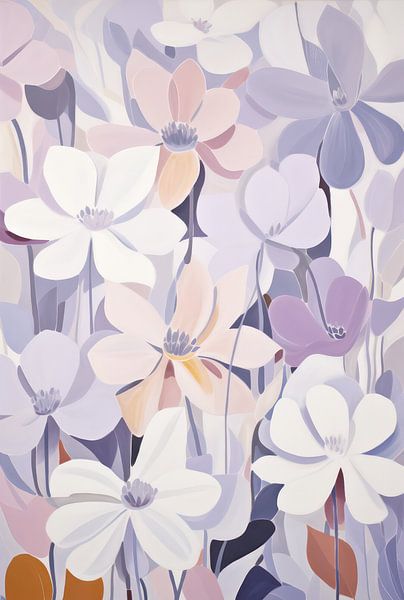 Lila Bloemenpracht van Your unique art