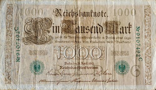 Billet de banque allemand de 1910  
