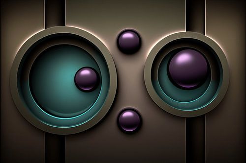 Geometric in metal look