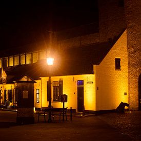 Night wall houses of Harderwijk by Gerard de Zwaan