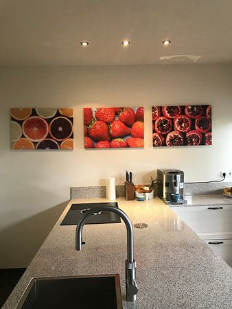 Frische Erdbeeren gepflückt