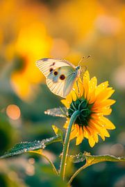 Papillon sur fleur sur Poster Art Shop