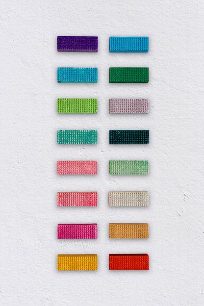 Minimalist art: Abstract colourful collage on concrete by STUDIO MINIMAL ART
