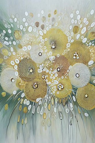 Floral Abstraction in Gold