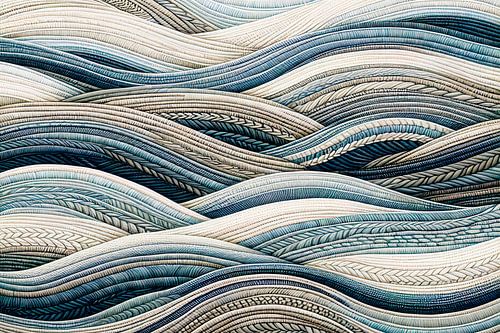 Scandinavische natuur, moderne Scandinavische textielkunst Abstractie