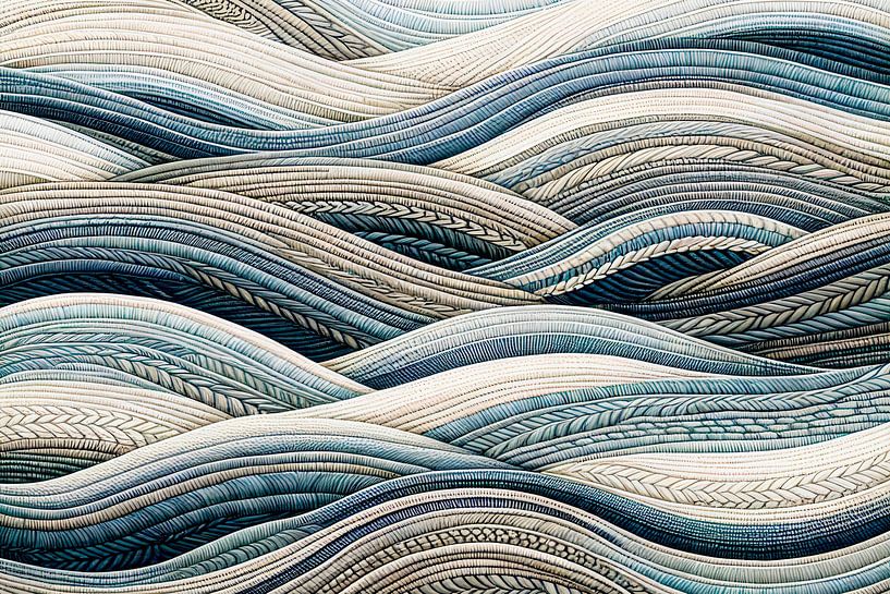 Nordic nature, modern Scandinavian textile art Abstraction by Mad Dog Art