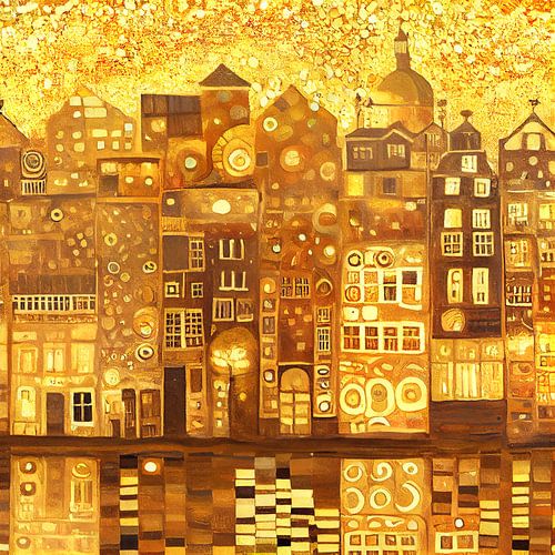 Ein Amsterdamer Traum im Stil von Gustav Klimt