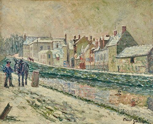 Albert Gleizes - Het dorp Moret-sur-Loing in de sneeuw (circa 1901)