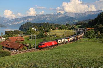 SBB trein in Zwitserland. van van Veldhuisen Fotografie