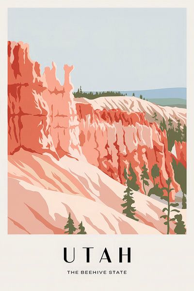 Utah Vintage Travel Poster von Poster Art Shop