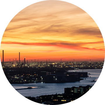 Zonsondergang Rotterdamse haven