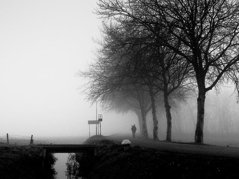 Wandelaar in de mist by Robert Smink